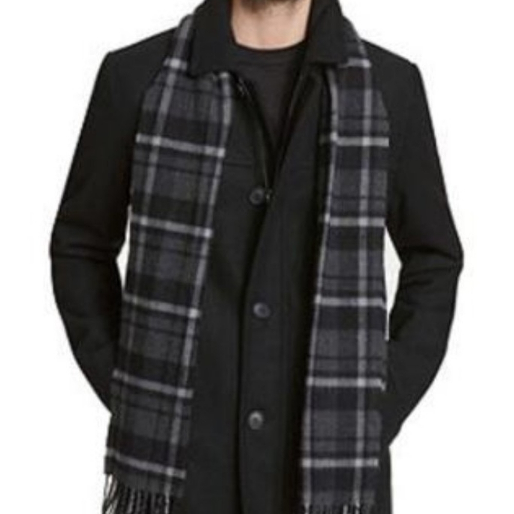 Men's Coat with Scarf